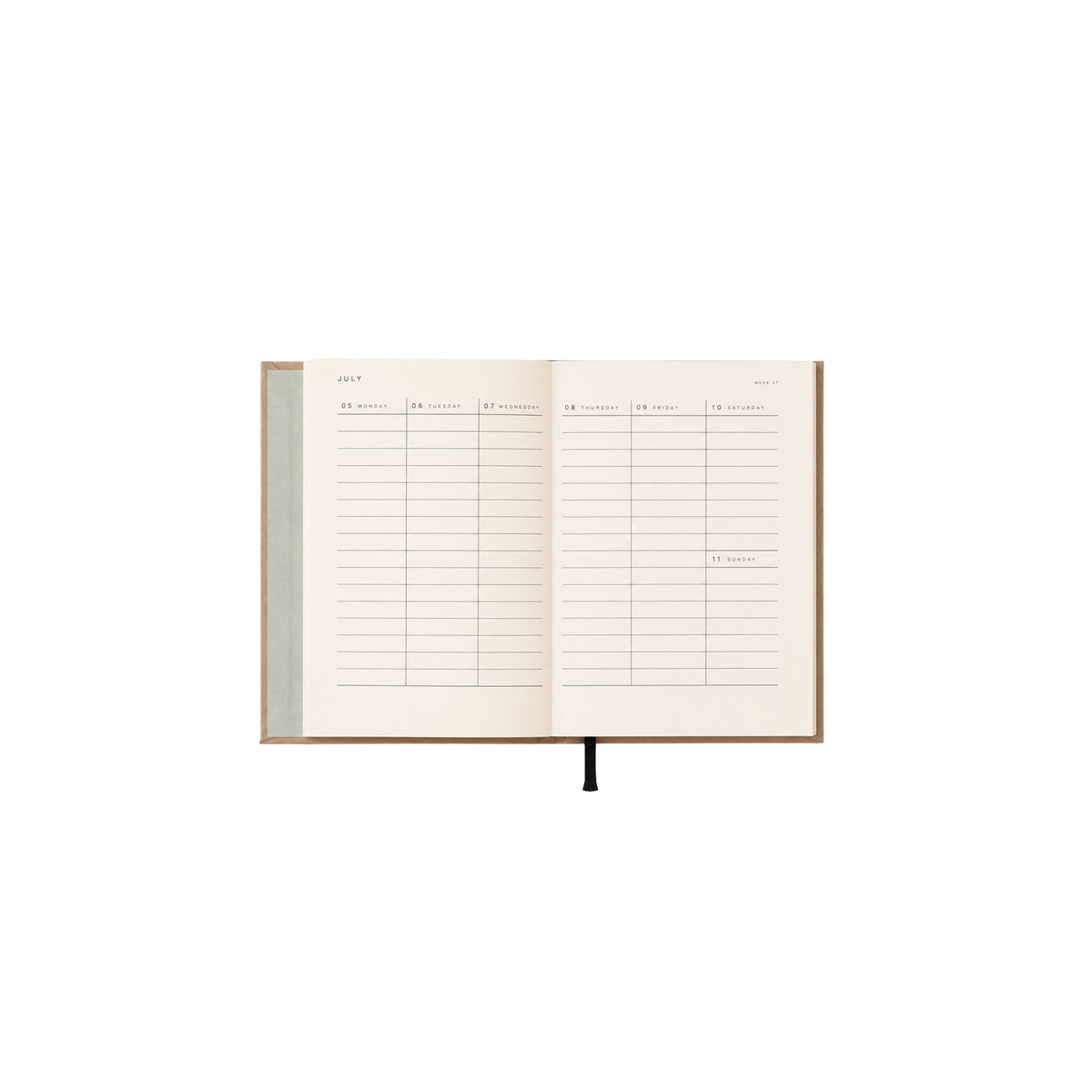 ALVA Annual Journal 2027, A6 Flat Lay Binding - Sand – view 3