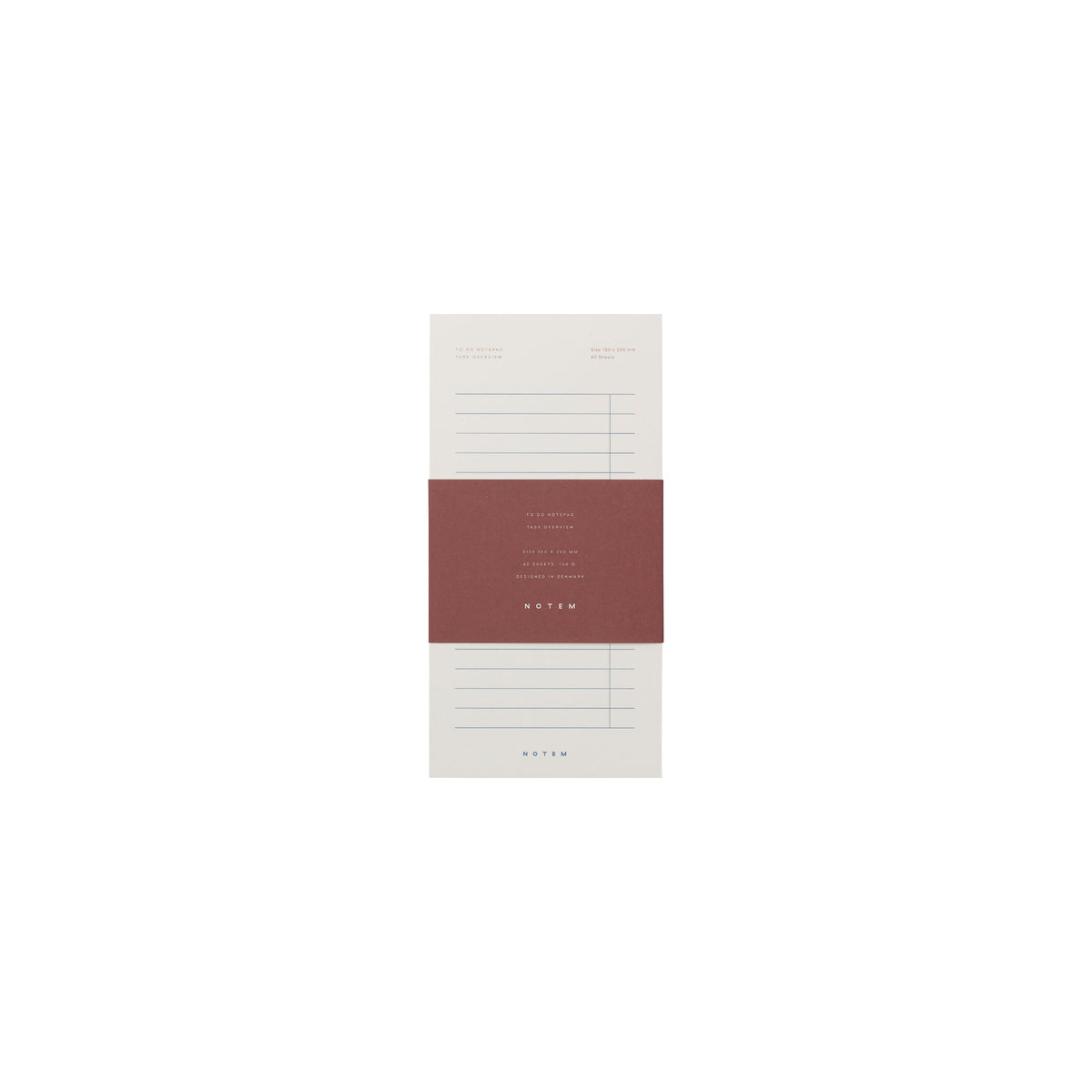 Bloc-notes NOTEM Milo To Do - Blanc et bleu