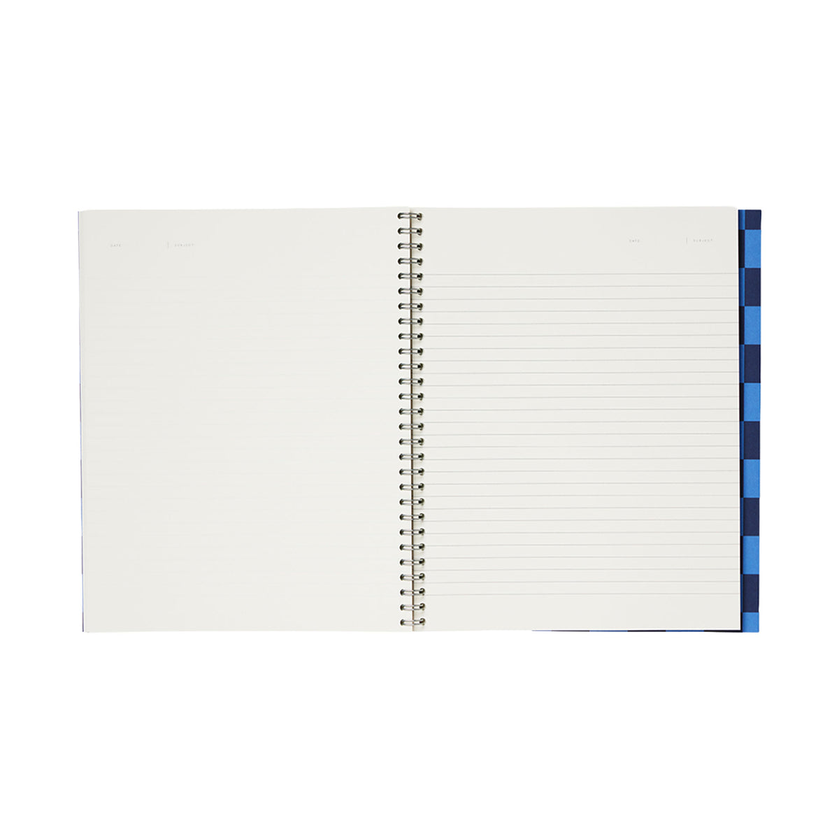 Nela Notebook, Large - Blue Check – view 4