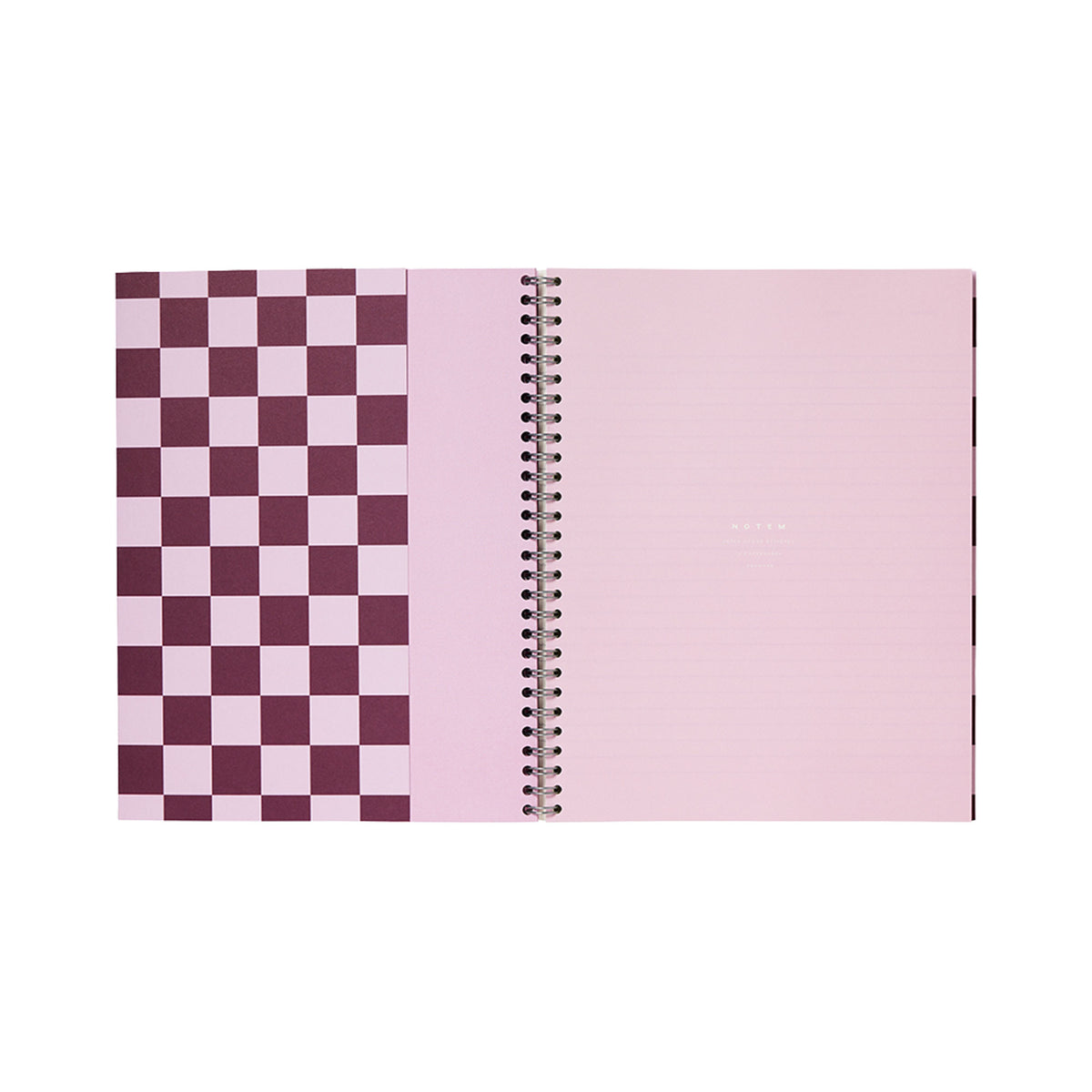 Nela Notebook, Large - Bordeaux Check – view 3