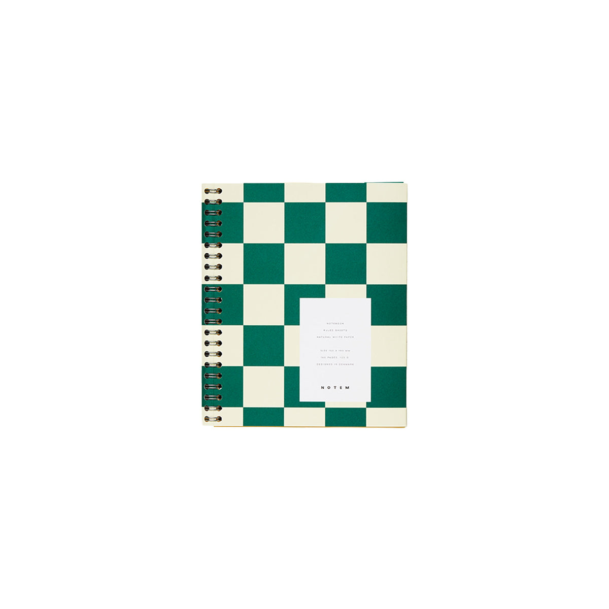 Nela Notebook, Medium - Green Check – NOTEM Studio