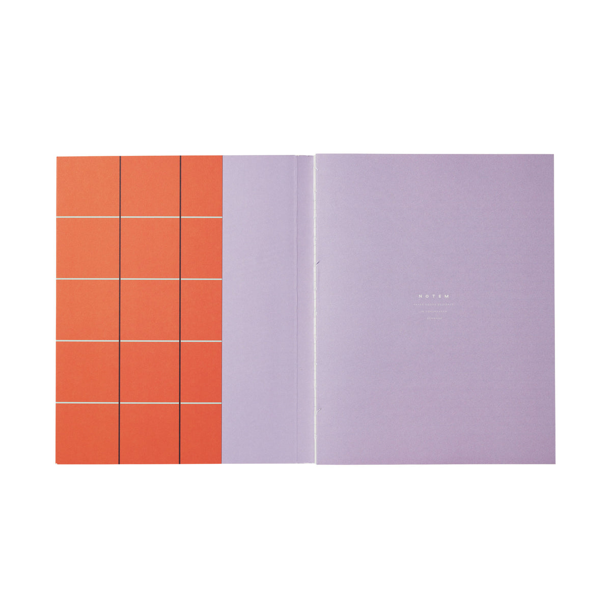 UMA Notebook, Large - Orange Check – view 3