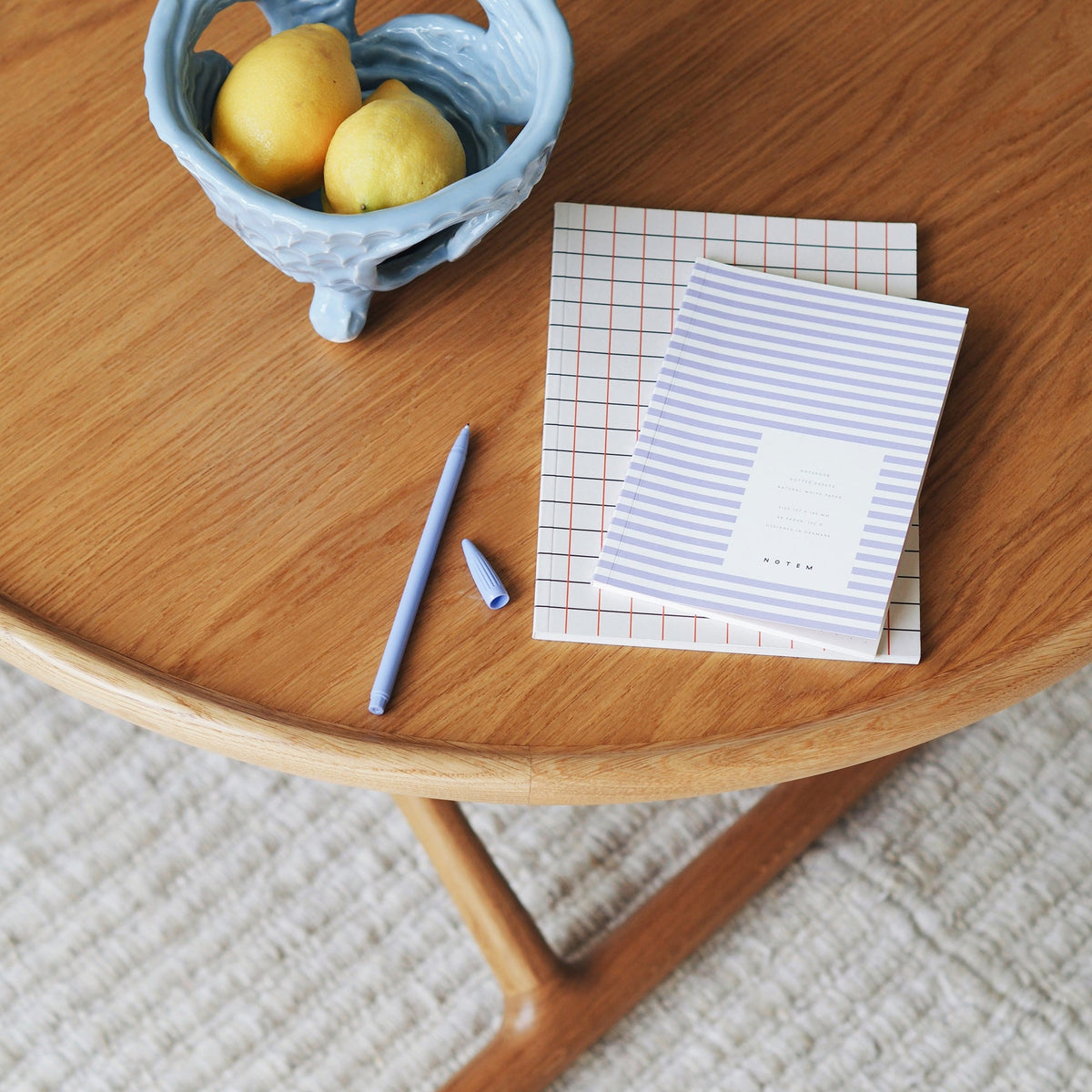 Vita Notebook, Small - Lavender – styled foto