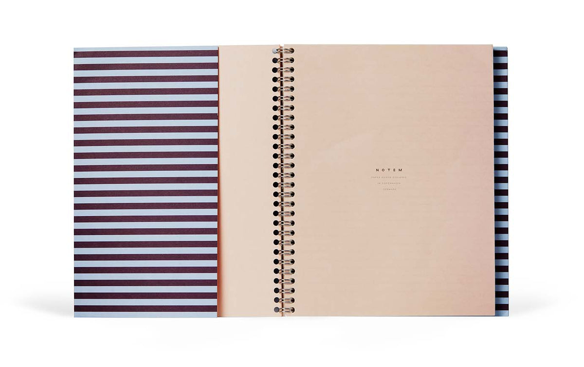 NOTEM Nela Notebook, Large - Bordeaux & Blue