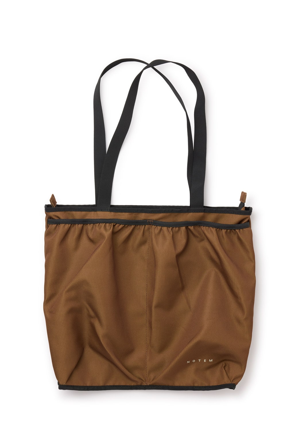Borsa in nylon LUNA con tasche, Marrone