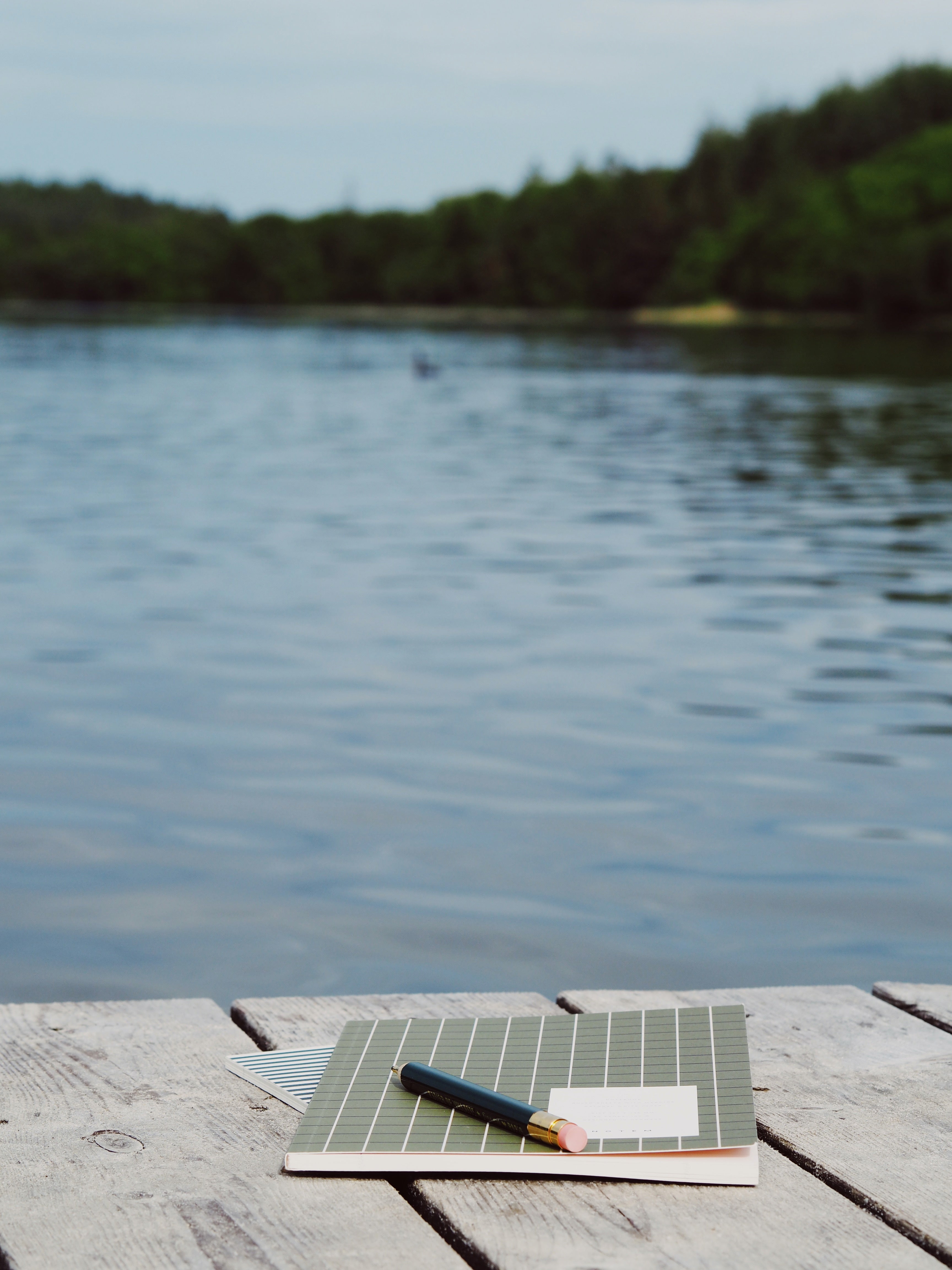NOTEM Vita Notebook, Medium - Green Grid