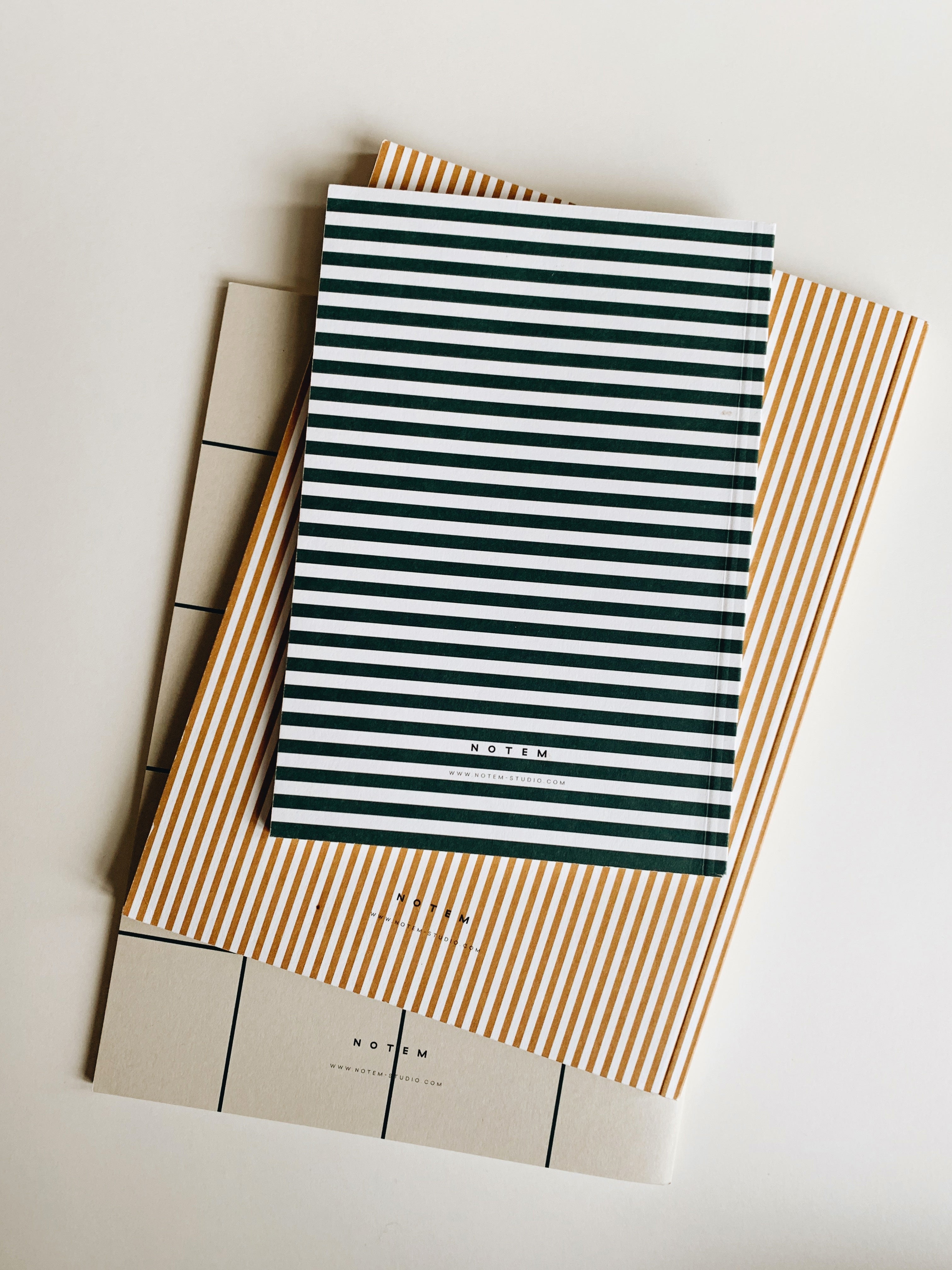 NOTEM Vita Notebook, Medium - Ochre Lines