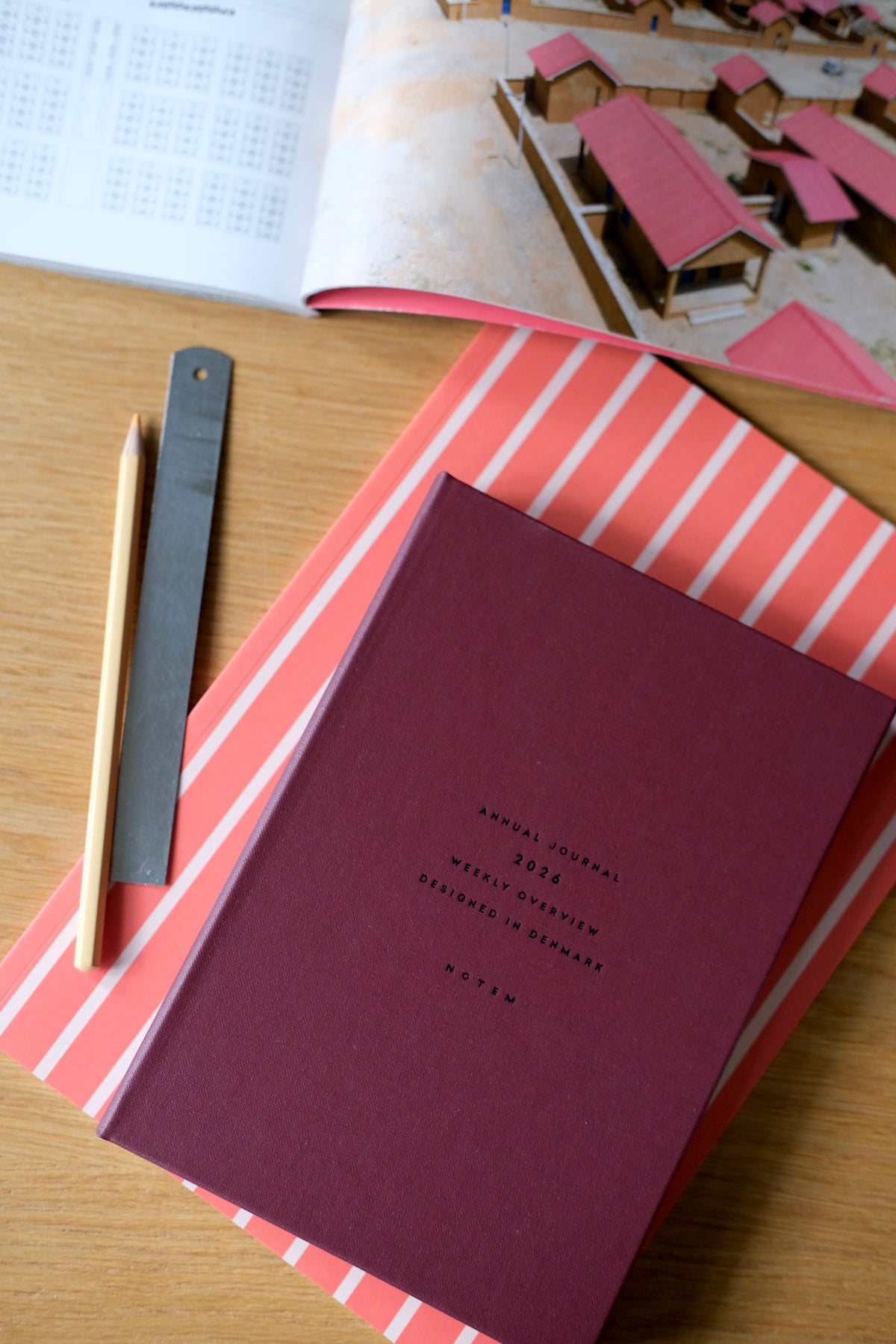 ALVA Annual Journal 2027, A5 Flat Lay Binding Dark Red