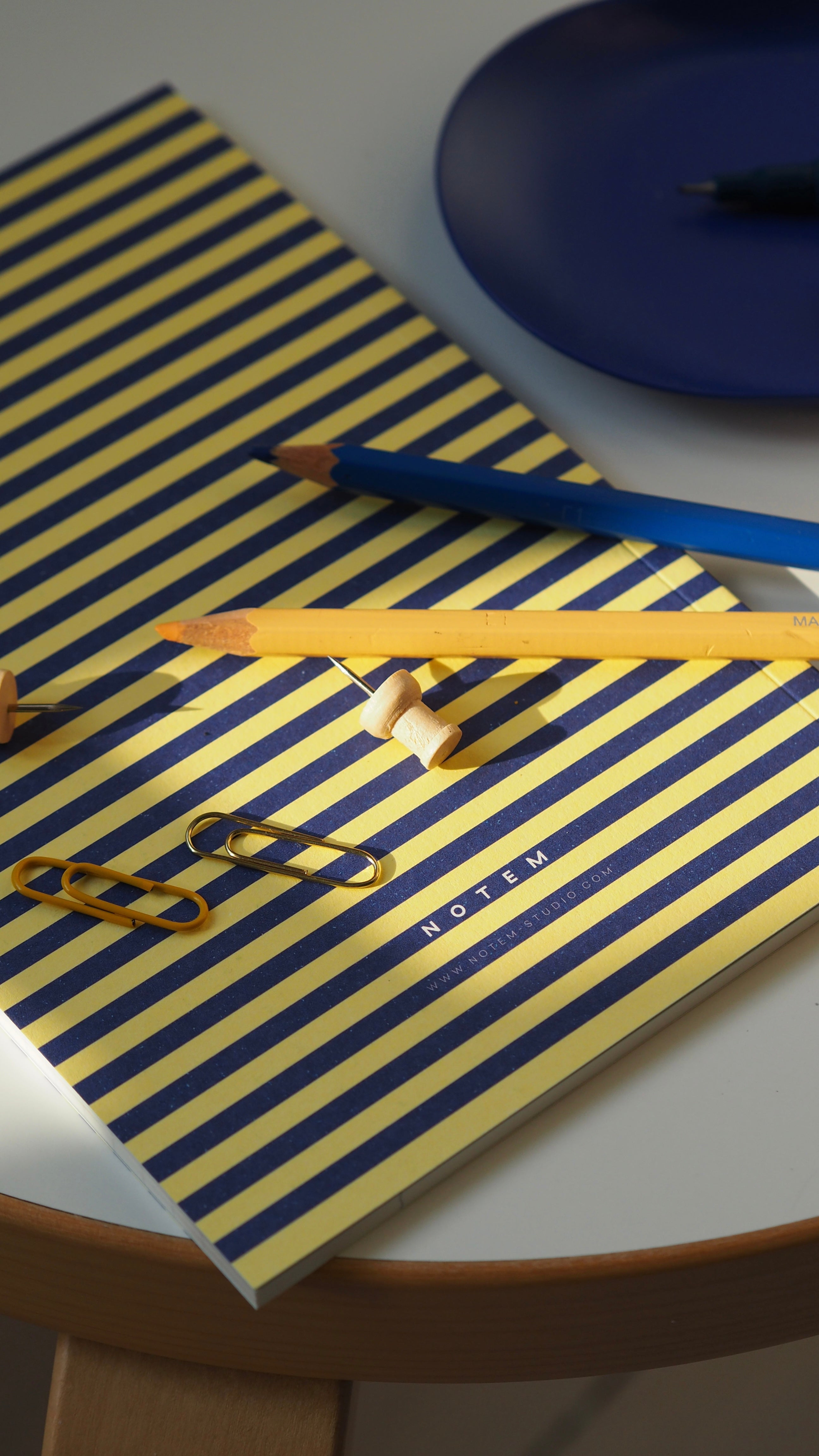 NOTEM Vita Notebook, Small - Blue & Yellow
