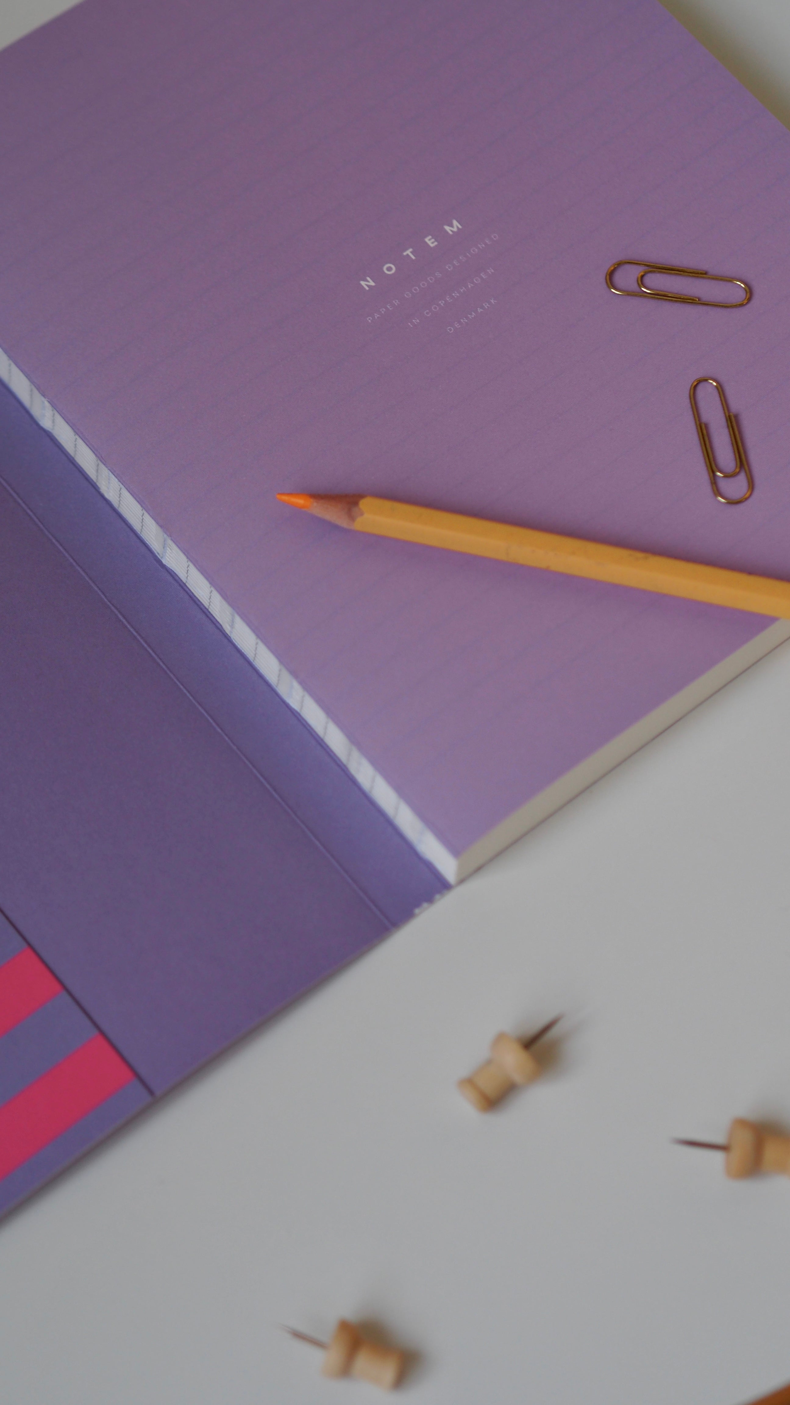 UMA Notebook, Medium - Lavender Check