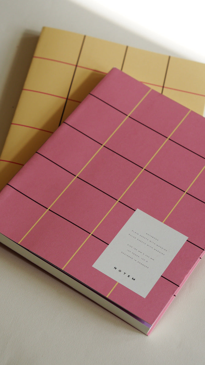UMA Notebook, Large - Rose Check