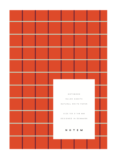 UMA Notebook, Small - Orange Check