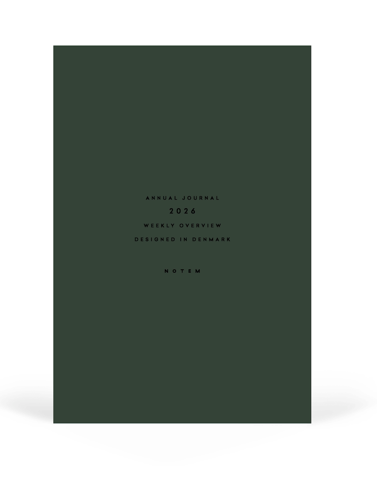 ALVA Annual Journal 2027, A5 Flat Lay Binding Dark Green