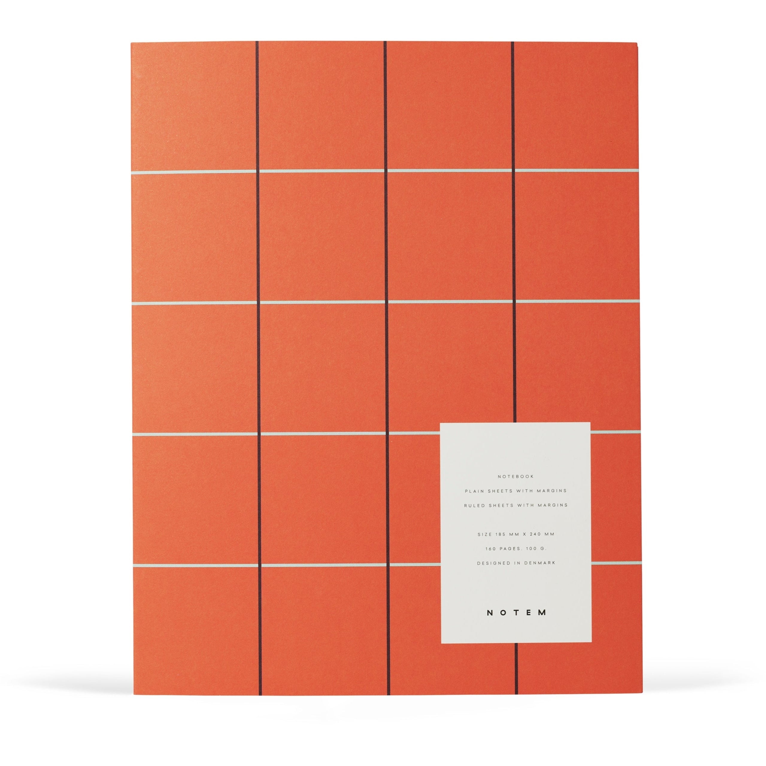 UMA Notebook, Groß - Orange Karo