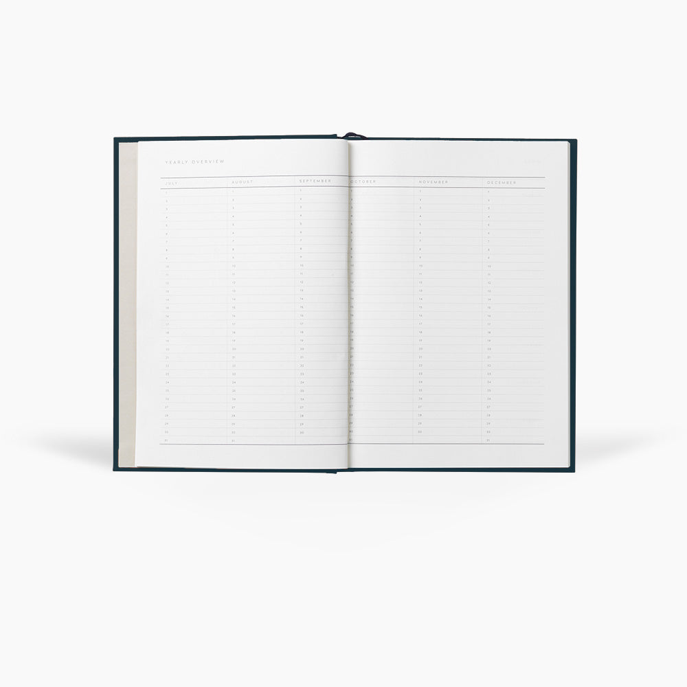 Notem Even Weekly Journal Dusty Blue Interior