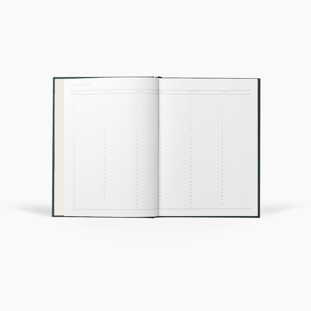 Notem Even Work Journal Dark Green Interior