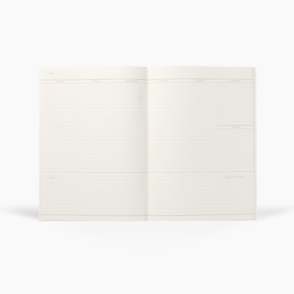 Notem Milo Weekly Planner Book Light Gray Interior