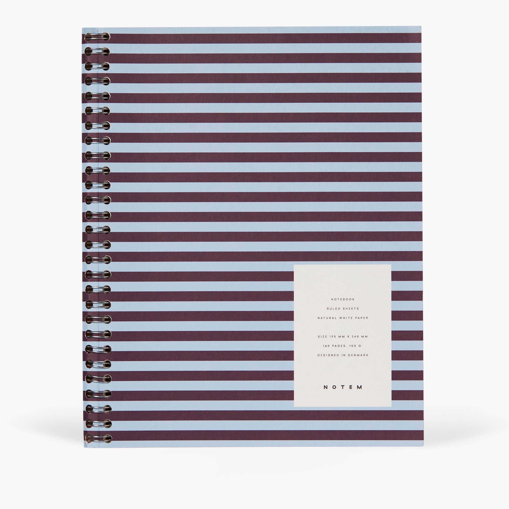 Notem Studio NELA Notebook Large Bordeaux & Blue