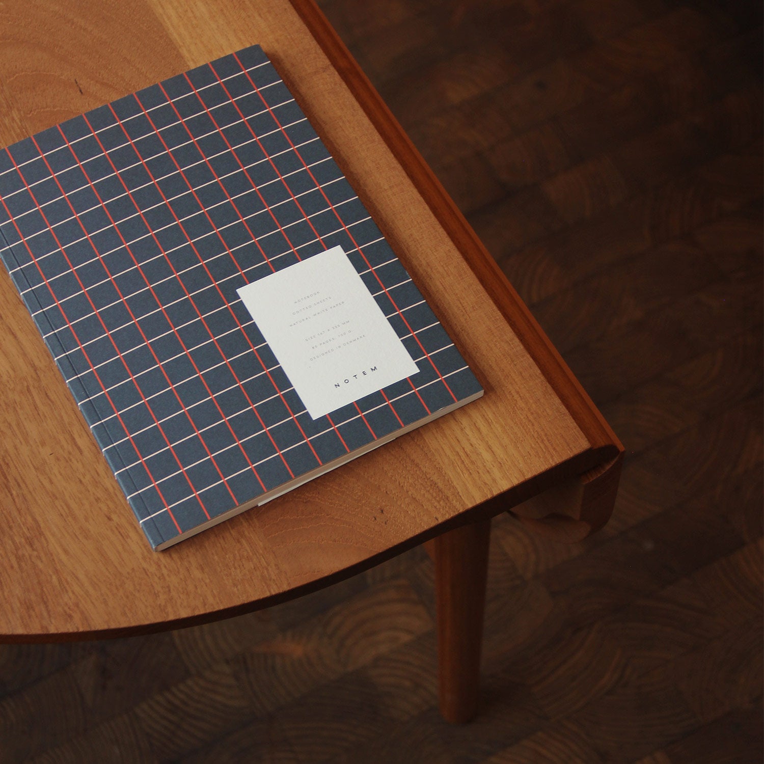 Notem Vita Notebook Medium Dark Blue Grid Styled
