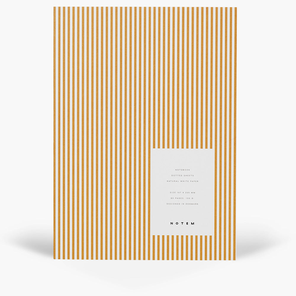 NOTEM Vita Notebook, Medium - Ochre Lines