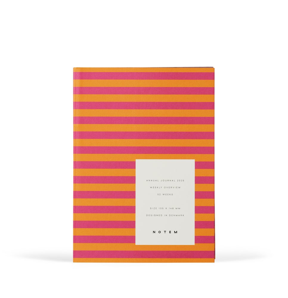 NOTEM Alva Annual Journal 2025, A6 Flat Lay Binding - Orange