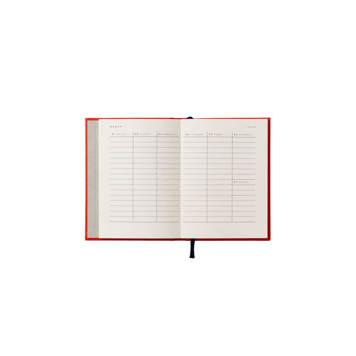 ALVA Annual Journal 2027, A6 Flat Lay Binding - Orange – view 4