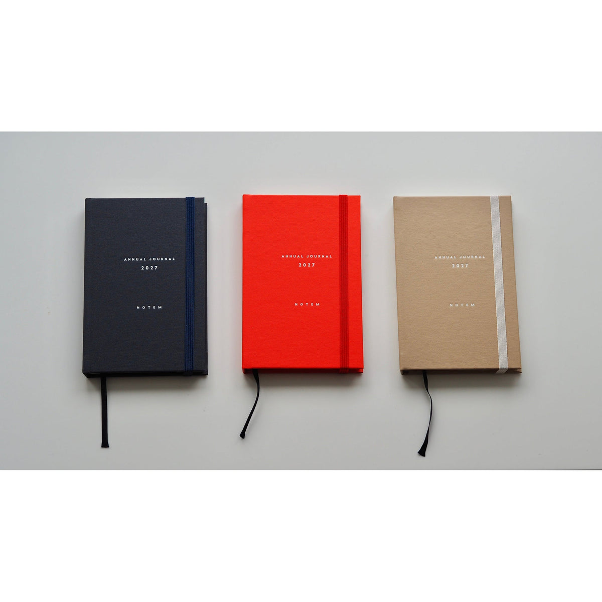 ALVA Annual Journal 2027, A6 Flat Lay Binding - Sand – styled foto