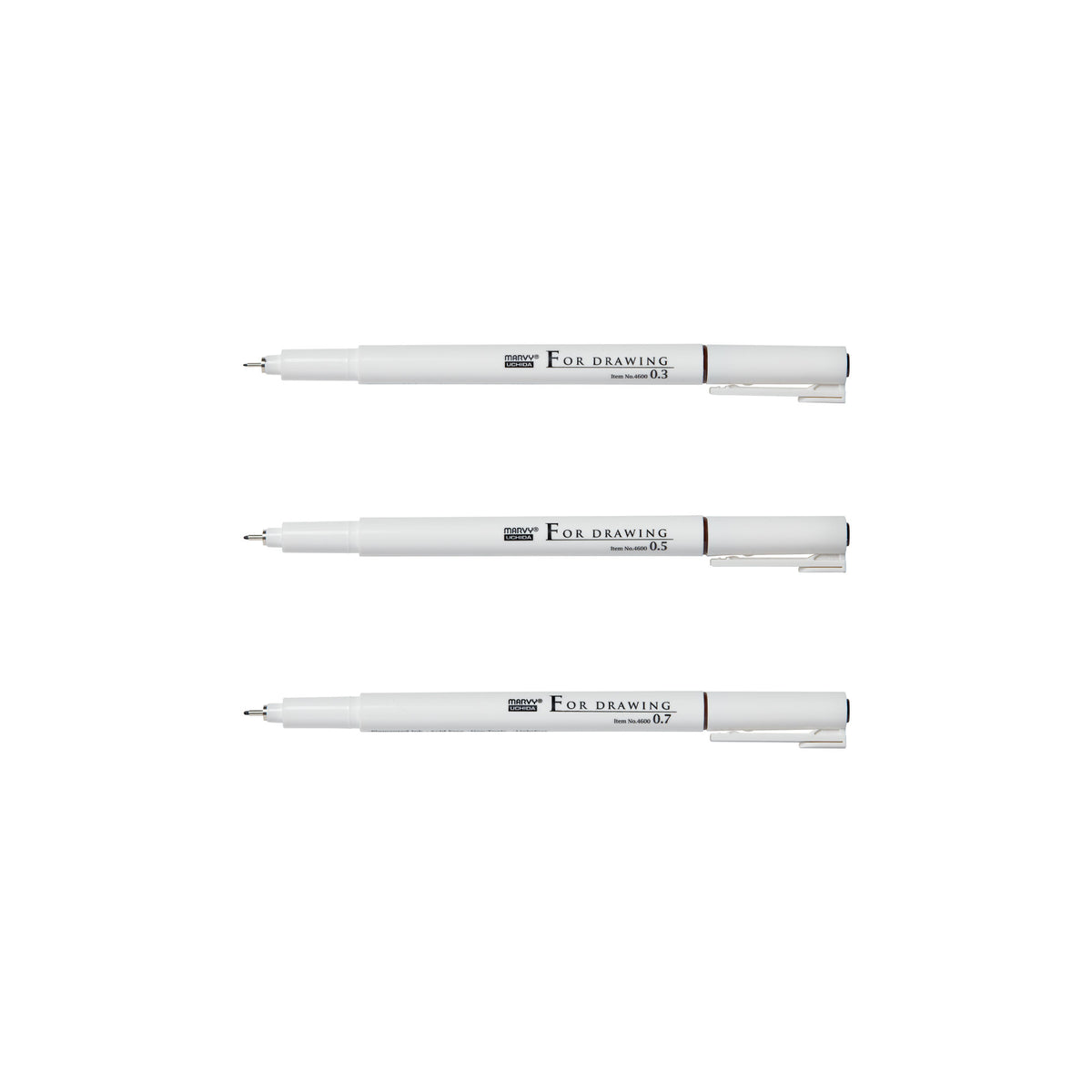 Drawing Pens, Set of 3 - Black – NOTEM Studio