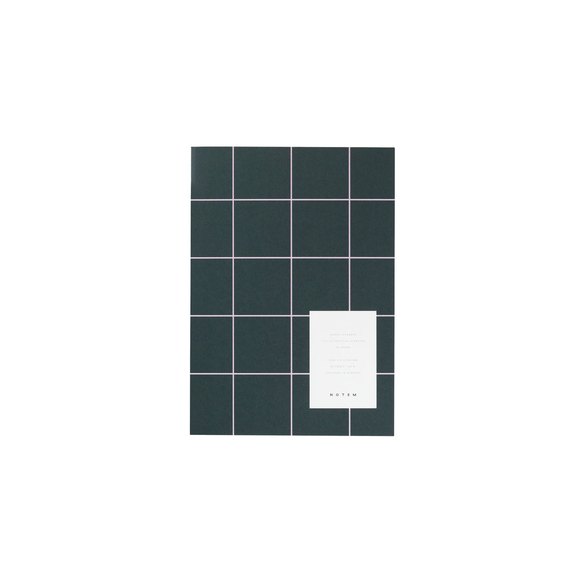 NOTEM Milo Weekly Planner Book - Dark Green
