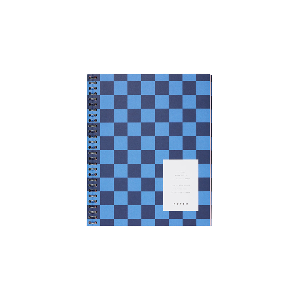 Nela Notebook, Large - Blue Check – NOTEM Studio