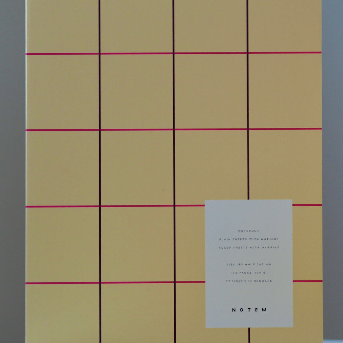 UMA Notebook, Large - Yellow Check – styled foto