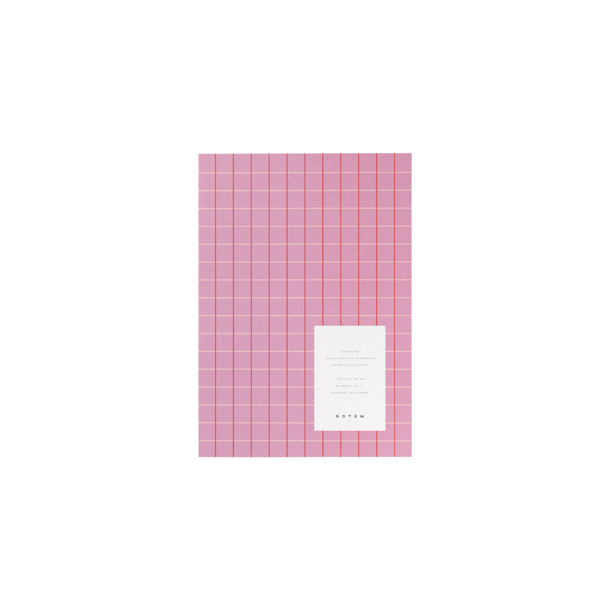 Carnet NOTEM Vita, moyen - Rose Grid 