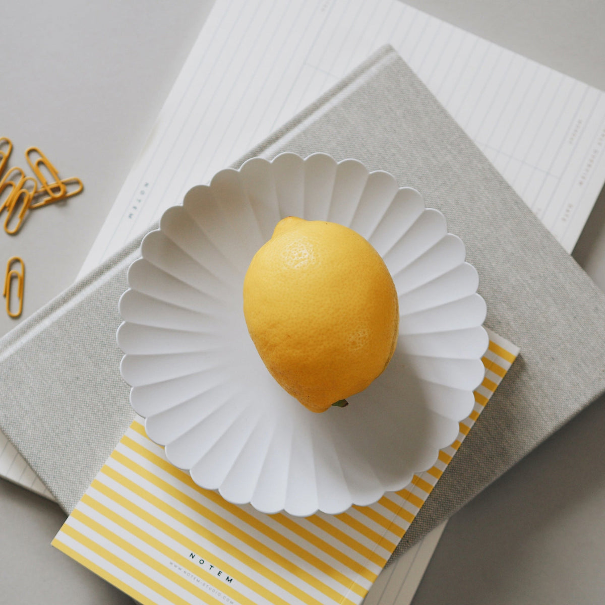 Vita Notebook, Small - Yellow – styled foto