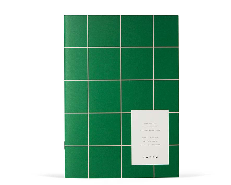 NOTEM Milo Weekly Work Journal - Green & Rose