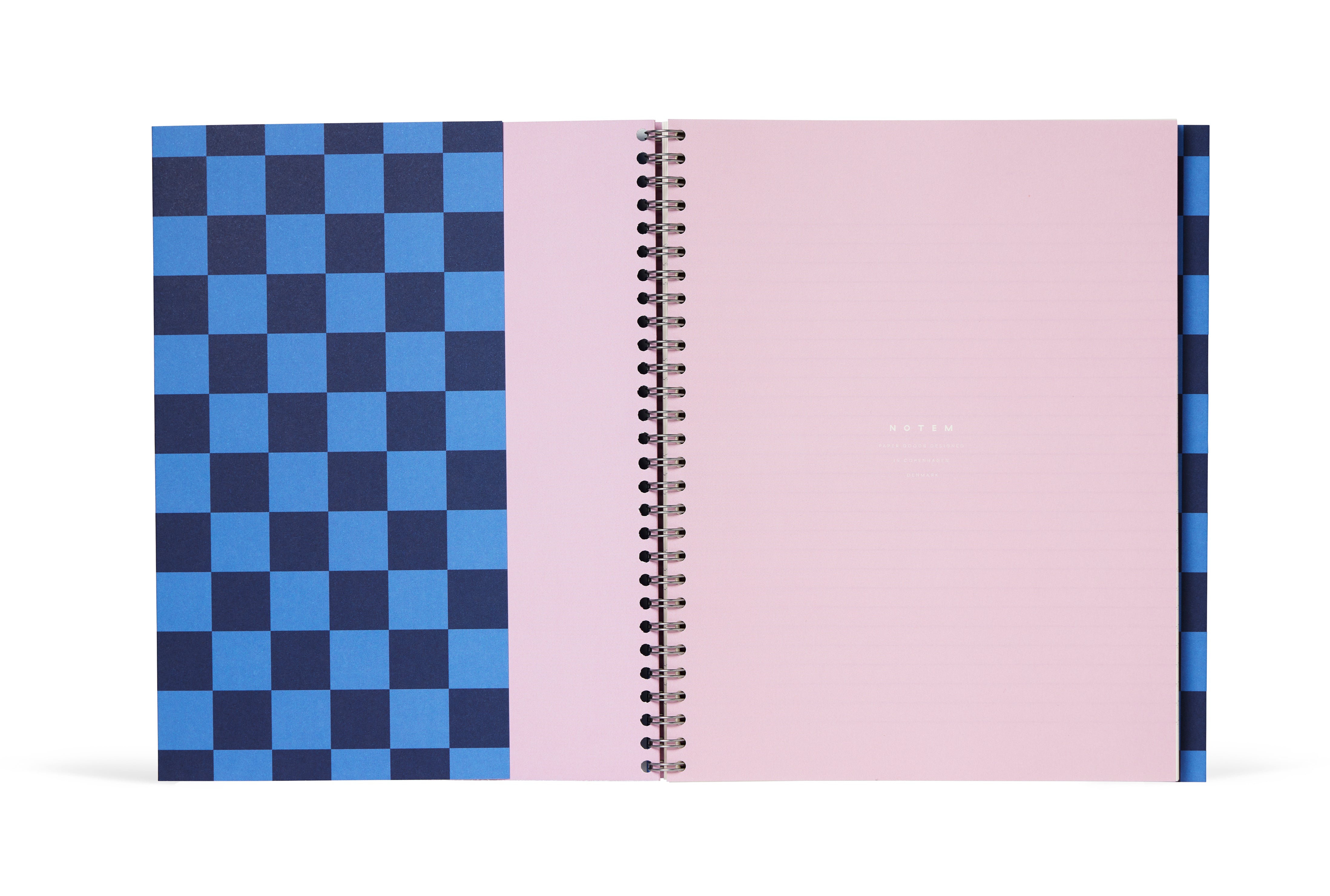 NOTEM Nela Notebook, Large - Blue Check