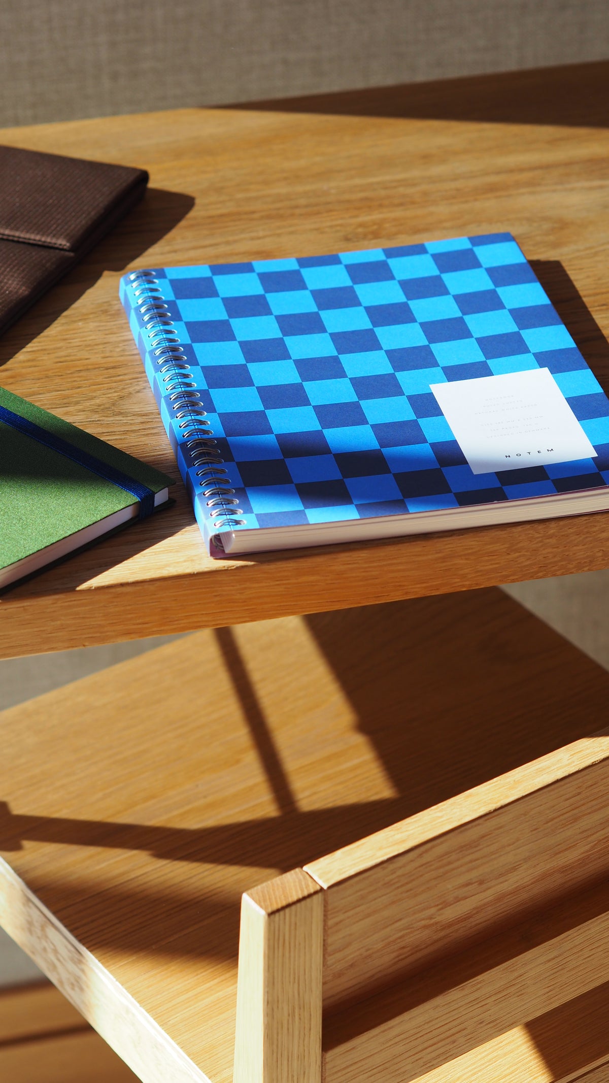 Nela Notebook, Large - Blue Check – view 2