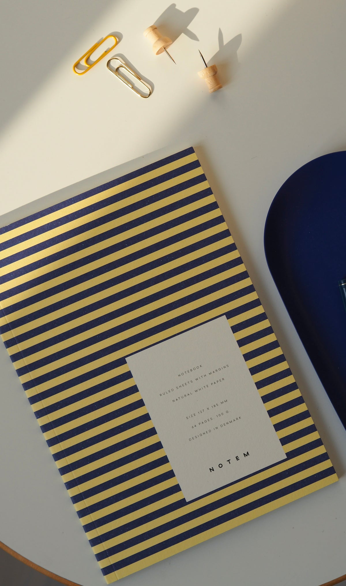 NOTEM Vita Notebook, Small - Blue & Yellow