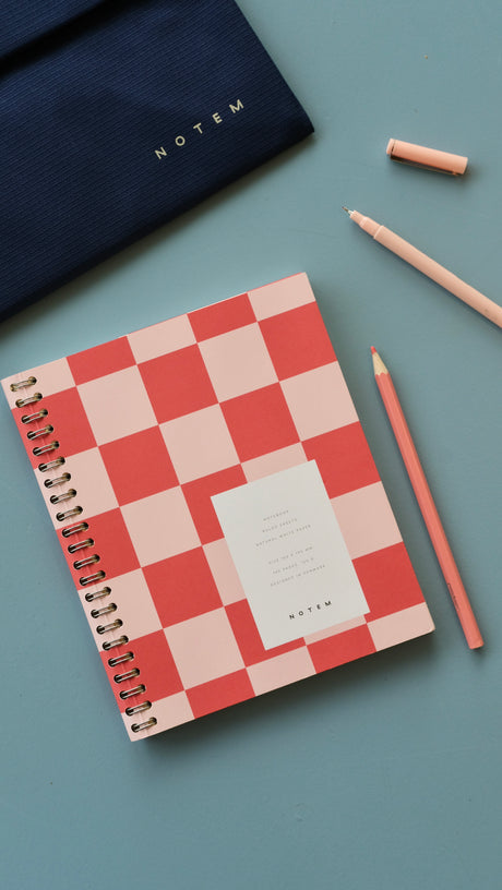 NELA notebook - Medium, Orange check