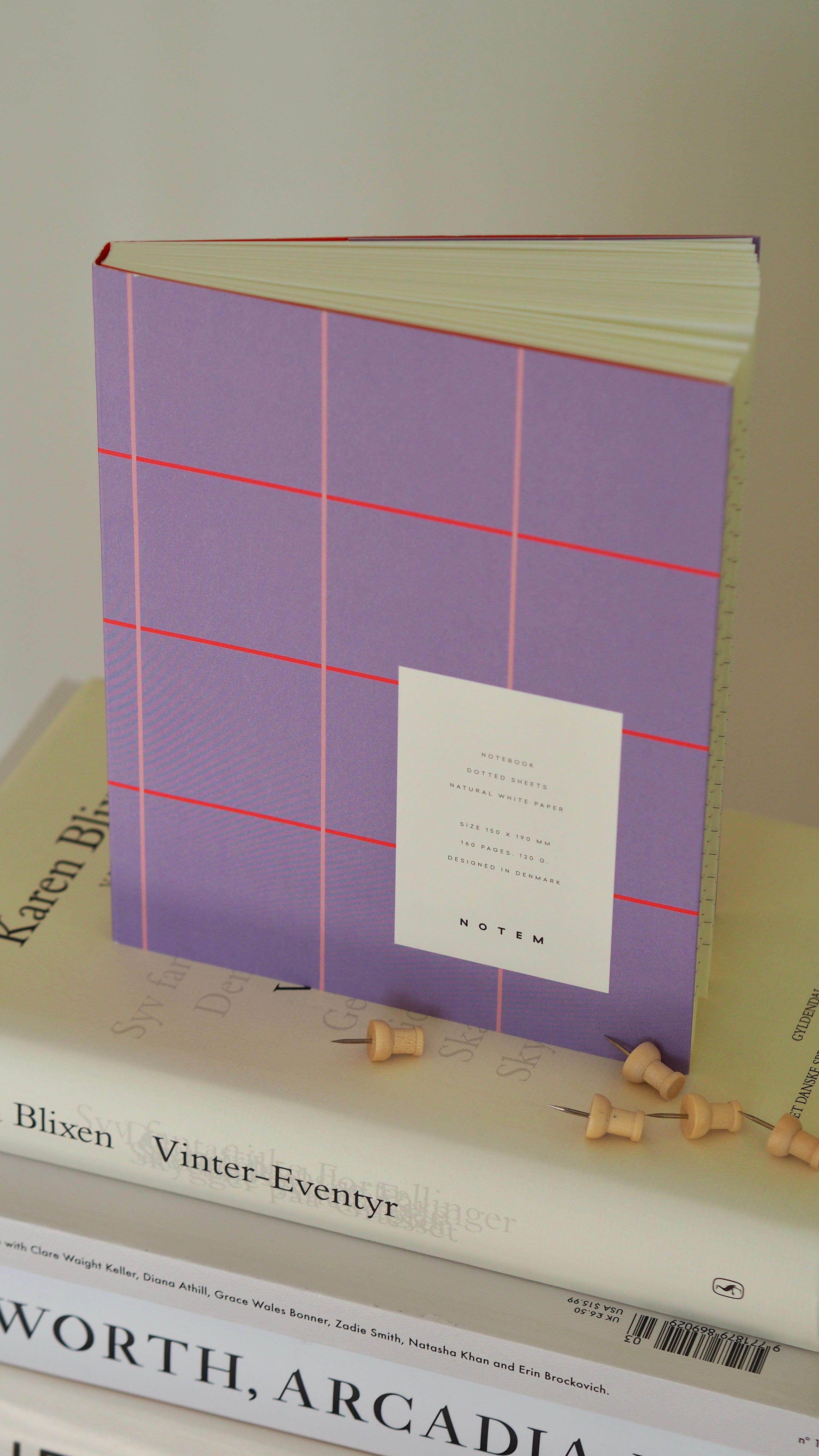 UMA Notebook, Medium - Lavender Check