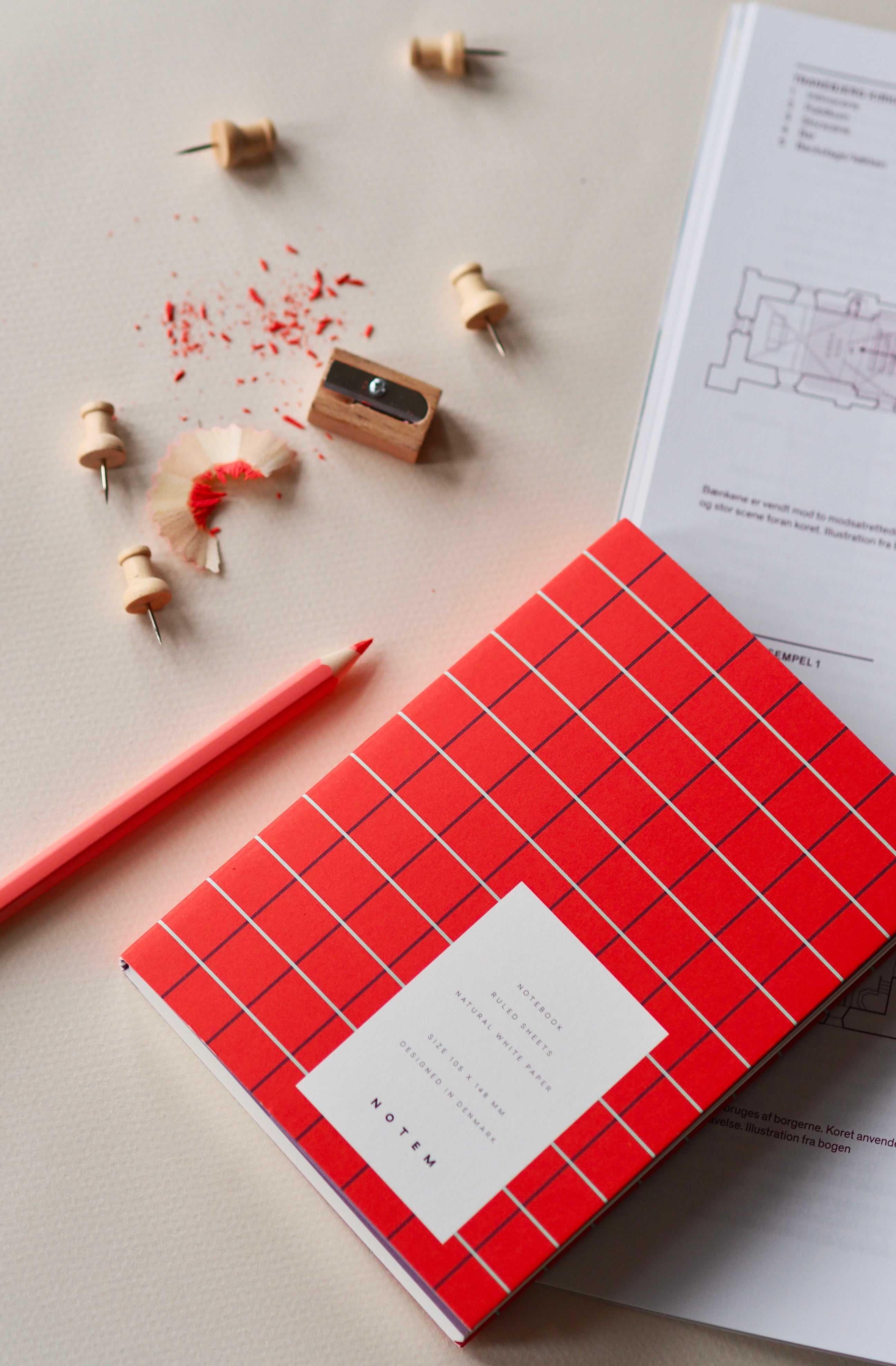 UMA Notebook, Small - Orange Check