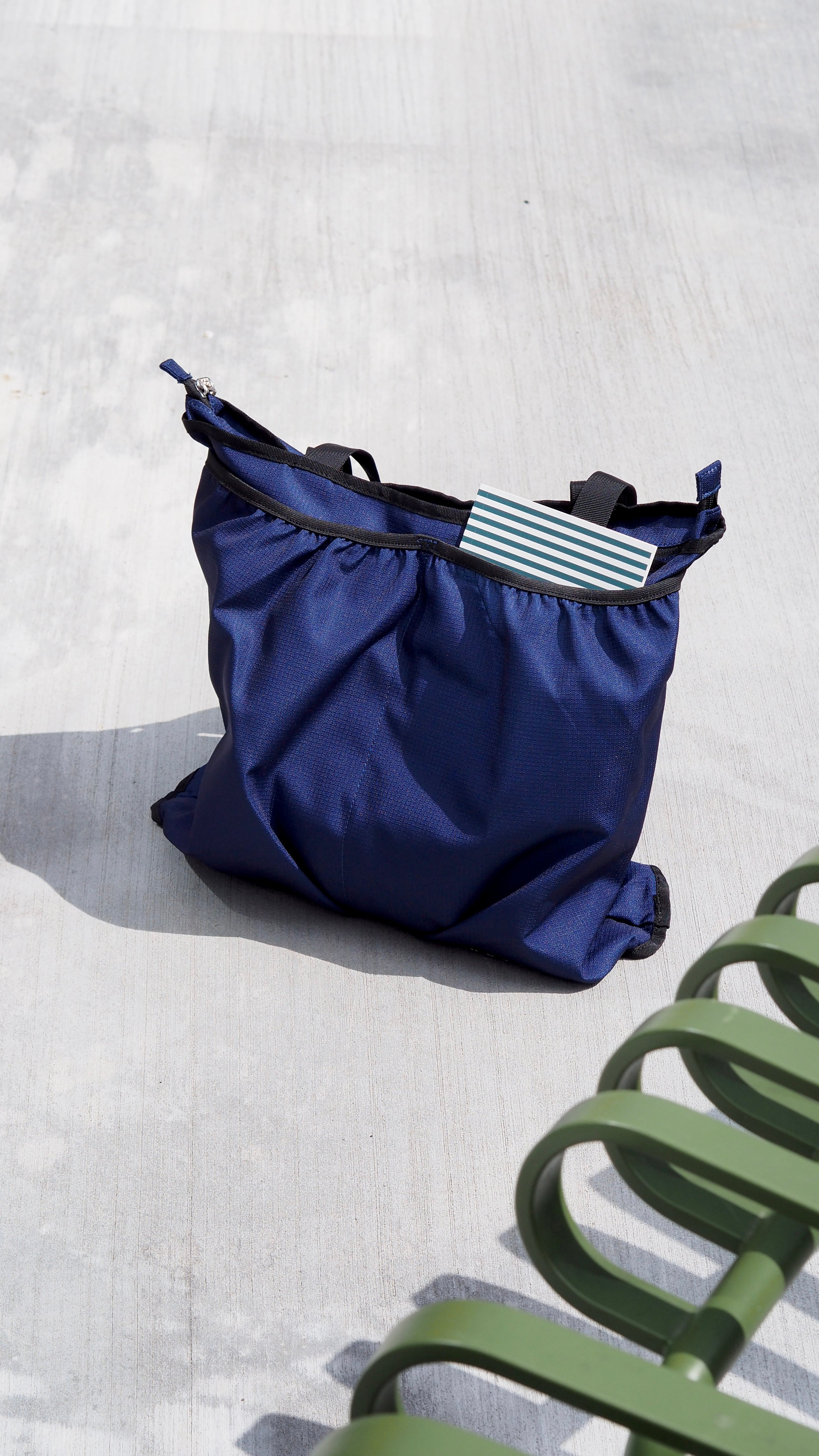 Sac en nylon LUNA avec poches, bleu