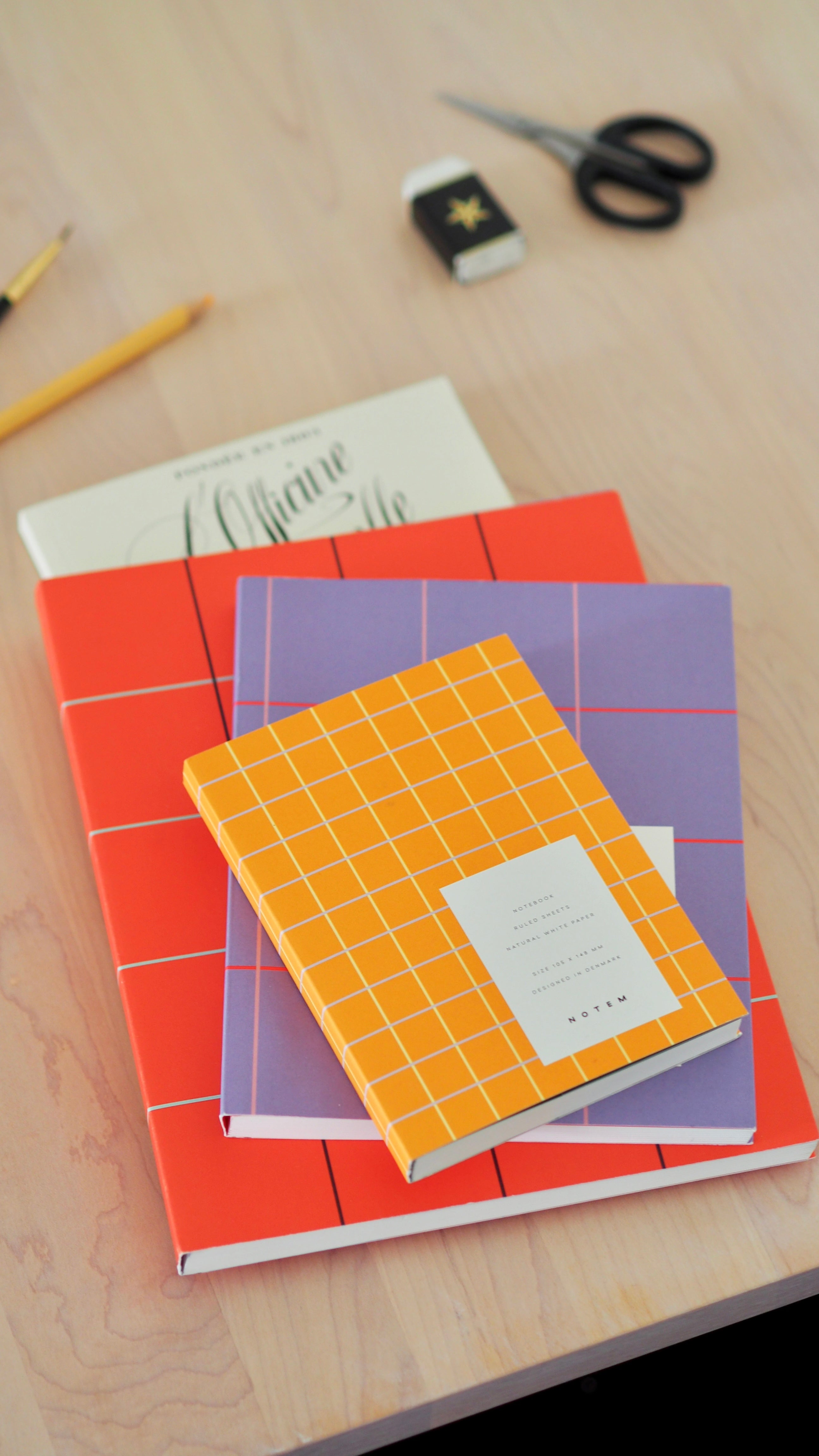UMA Notebook, Small - Ochre Check
