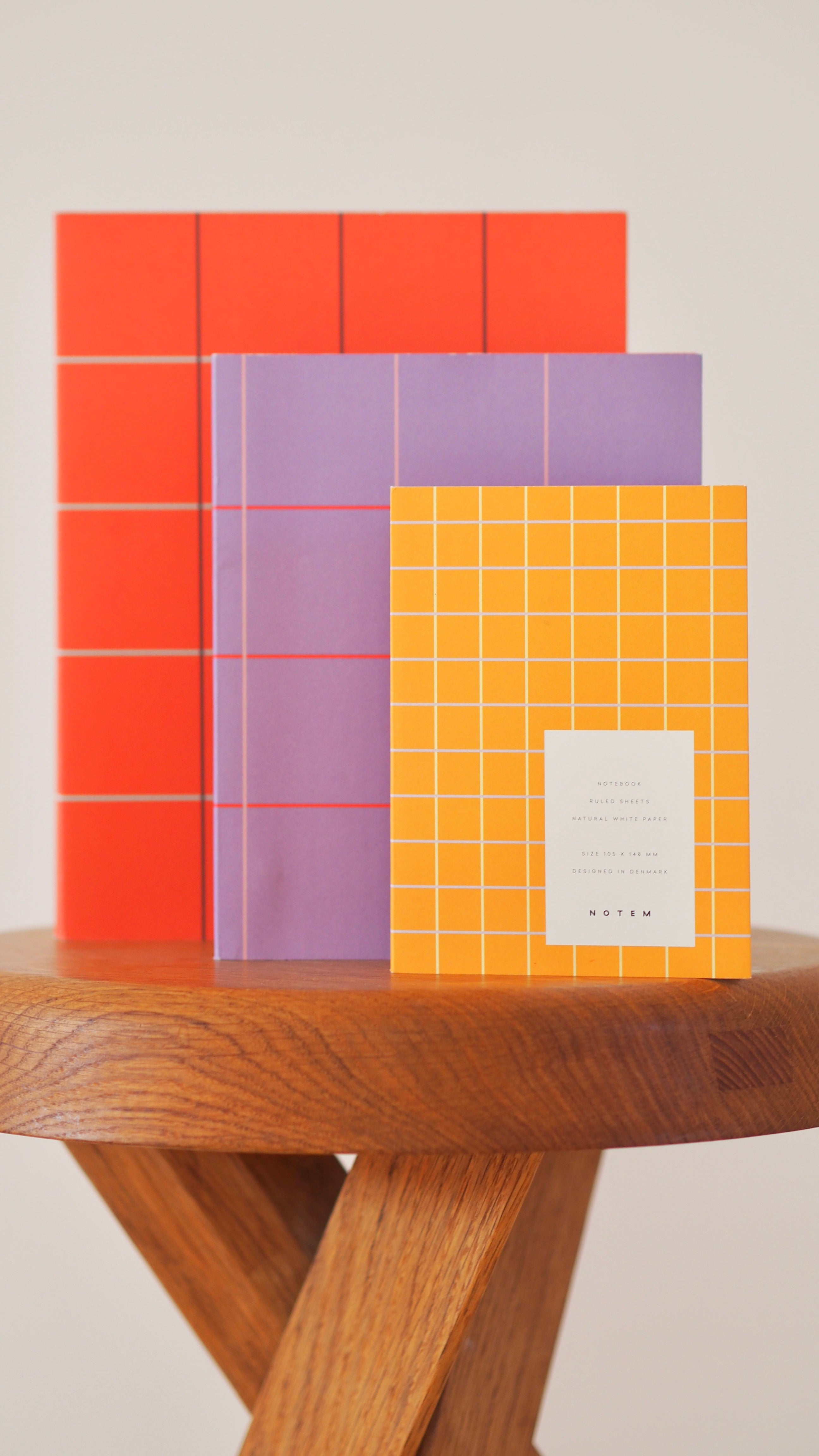 UMA Notebook, Large - Orange Check