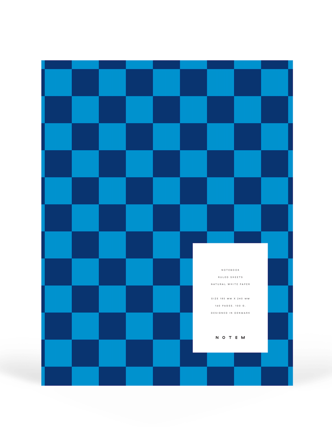 NOTEM Nela Notebook, Large - Blue Check