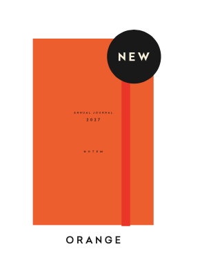 Alva Annual Journal 2027, A6 Flat Lay Binding - Orange