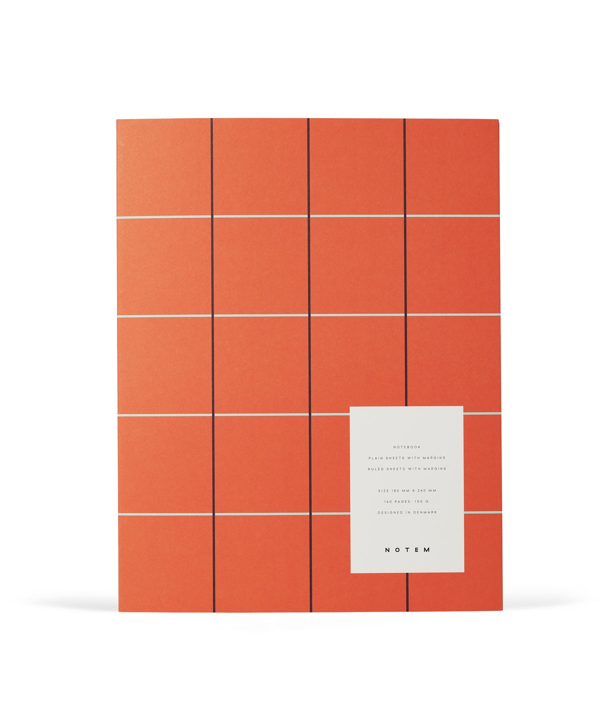 UMA Notebook, Large - Orange Check