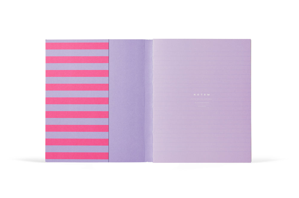 UMA Notebook, Medium - Lavender Stripe