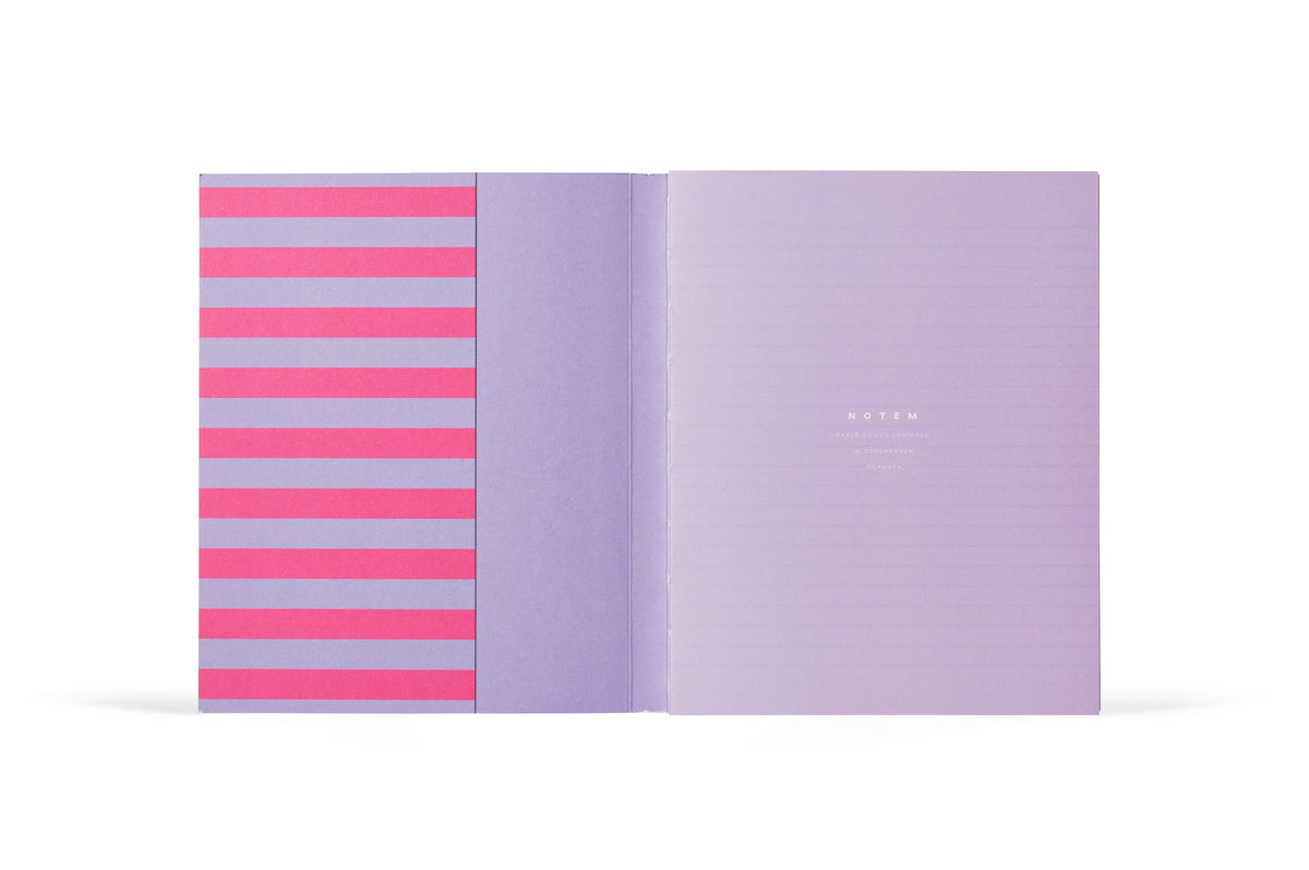 UMA Notebook, Medium - Lavender Stripe