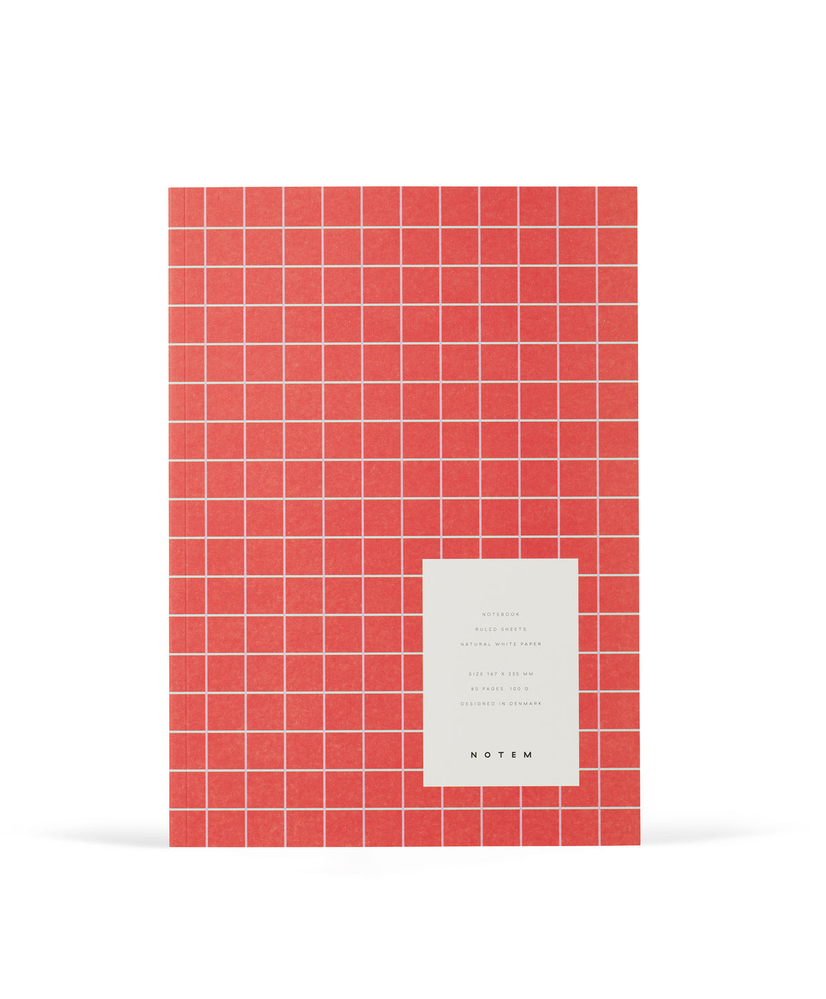 NOTEM Vita Notebook, Medium - Orange Grid