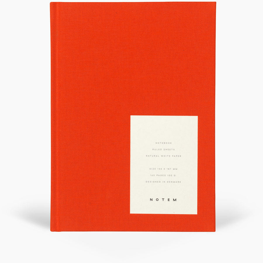 Notem Even Notebook Medium Bright Red Cover